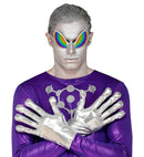 Metallic Space Alien Gloves