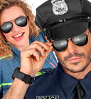 Police Glasses With Mirror Lenses