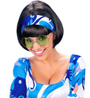 Xl Hippie Glasses With Green Lenses Diam. 6 Cm