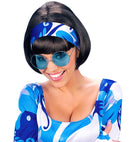 Xl Hippie Glasses With Blue Lenses Diam. 6 Cm
