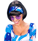 Xl Hippie Glasses With Purple Lenses Diam. 6 Cm