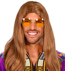 Xl Hippie Glasses With Orange Lenses Diam. 6 Cm