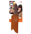 Native Indian Knife With Suedelook Sheath - 28 Cm