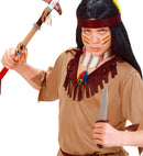Native Indian Knife With Suedelook Sheath - 28 Cm