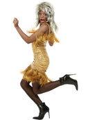 Simply The Best Legend Tina Costume Gold Short Dress with Gold Fringing 2