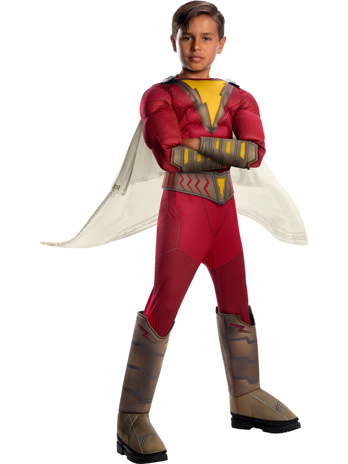 Shazam Costume Movie Childs Deluxe Red Muscle Jumpsuit Shazam Costume Movie Childs Deluxe Red Muscle Jumpsuit