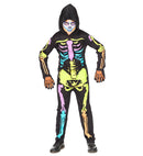 Colorful Skeleton  Hooded Overalls 