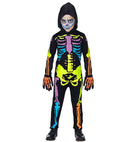 Colorful Skeleton  Hooded Overalls 