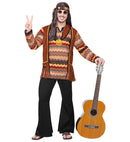 Hippie  Shirt With Vest, Pants, Headband, Necklace 