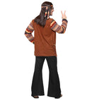 Hippie  Shirt With Vest, Pants, Headband, Necklace 