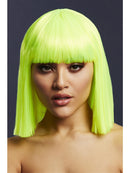 Fever Lola Wig Neon Lime Blunt Cut Bob with Fringe 30cm 1