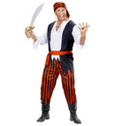 Caribbean Pirate  Shirt With Vest, Pants, Belt, Bandana 