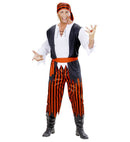 Caribbean Pirate  Shirt With Vest, Pants, Belt, Bandana 