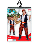 Caribbean Pirate  Shirt With Vest, Pants, Belt, Bandana 