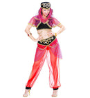 Harem Dancer  Top With Vest, Pants, Headpiece With Veil 