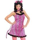Pink Leopard  Dress With Tail, Bow Tie, Ears 