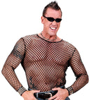 80S / Punk / Rocker Fishnet Shirt - Black