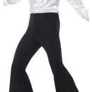 70s Flared Trousers Mens Adult Black 2