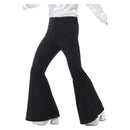 70s Flared Trousers Mens Adult Black 1