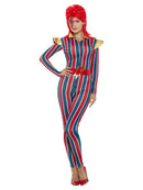 70s Miss Space Superstar Ziggy Costume Adult Jumpsuit Red Blue 3