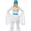 70s Super Trooper Costume Adult White Blue Top Trousers Hat Belt 2