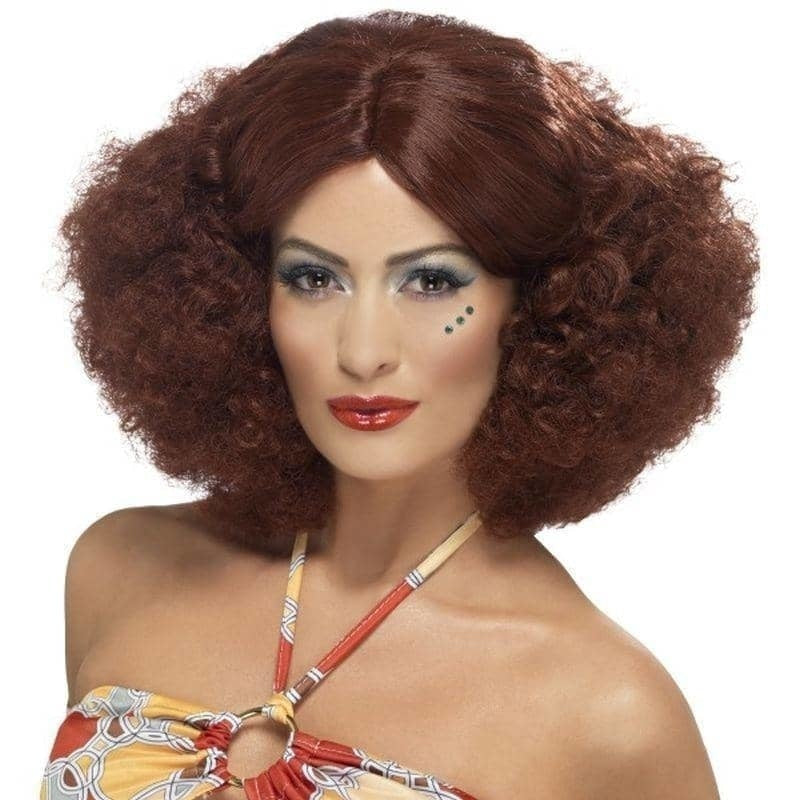 70s Afro Wig Adult Brown_1 sm-43239
