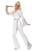70s Disco Lady Costume  ABBA White Dance Suite 1