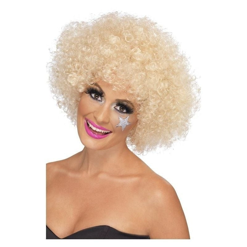 70s Funky Afro Wig Adult Blonde_2 