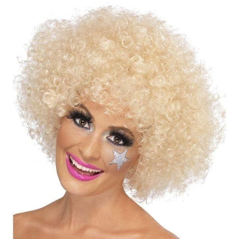 70s Funky Afro Wig Adult Blonde_1 sm-42018