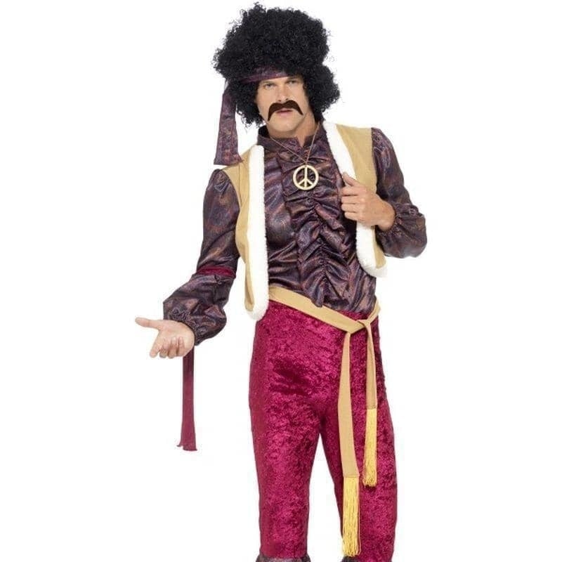 70s Psychedelic Rocker Costume Adult Purple_1 sm-43186M