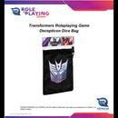 Renegade Game Studios: Transformers RPG Decepticon Dice Bag - Roleplaying Game Accessory, Locking Drawstring,, Double-Lined Fabric