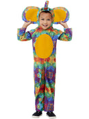Toddler Colourful Elephant Costume Multi Coloured Hooded Jumpsuit with Giant Ears 2
