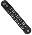 Studded Bracelet  2 Rows  Leatherlook