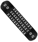 Studded Bracelet  3 Rows  Leatherlook