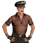 Leather Look Studded Fingerless Gloves
