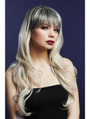 Fever Sienna Wig True Blend Blonde Dark Roots Long Feathered With Fringe 66cm 1