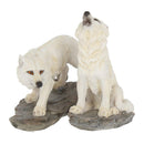 Set of 2 Before the Chase White Wolf Figure 9.8cm 1