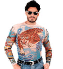 Tiger & Dragon Tattoo Shirt Natural Look