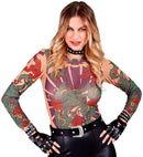Biker / Rocker Set: Pair Of Studded Gloves - 2 Studded Bracelets  2 Rows  - Studded Choker Leatherlook