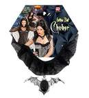 Gothic Bat Choker With Black Gem