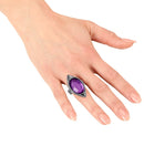 Gothic Ring With Purple Gem
