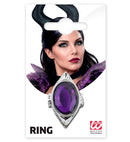 Gothic Ring With Purple Gem