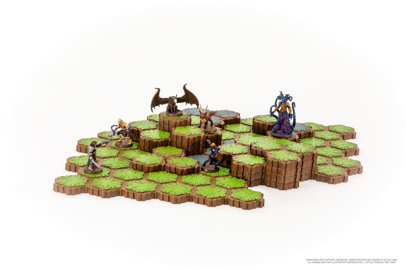 Renegade Game Studios Heroscape: Battle for The Wellspring Battle Box - Standard Edition | 2 Players, Ages 14 and up Contains 6 Miniatures, Terrain and Exclusive Wellspring Water Tiles!