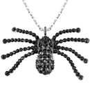 Black Strass Spider Necklace