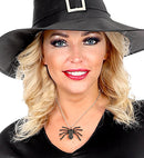 Black Strass Spider Necklace