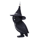 Owlocen Black Witch Owl Hanging Decorative Ornament 12cm 2