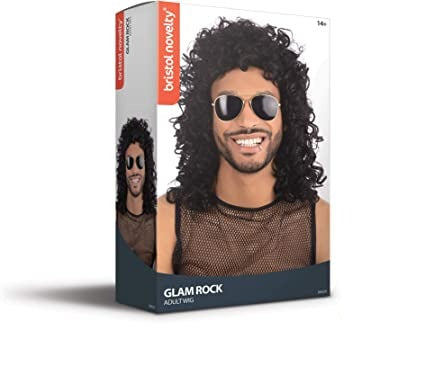 Glam Rock Black Wig Unisex