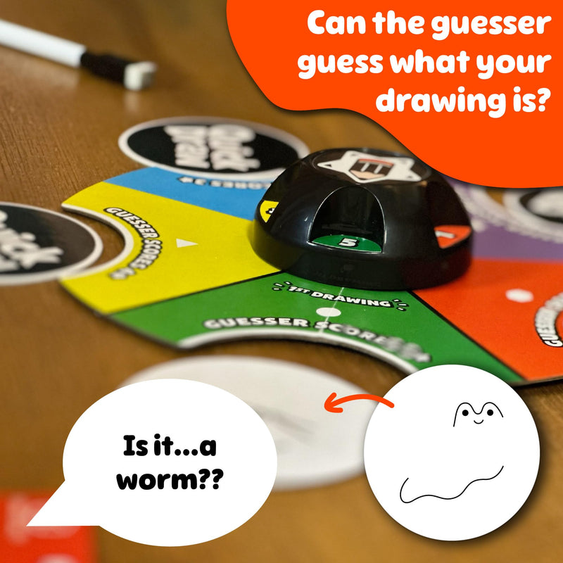 Format Games Quick Draw Party Game - Fast-Paced Drawing Competition for Family Game Night! Hilarious Guessing Rounds for Kids & Adults, Ages 8+, 3-6 Players, 30 Minute Playtime, Made