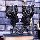 Familiars Love Twin Cat Heart Set of Two Goblets 18.5cm 5