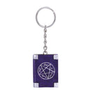 Pack of 12 Witches Grimoire Book Spells Keyrings 4.5cm 1